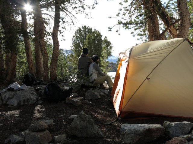 Camping at Long Lake Camping at Long Lake, Sierra Nevada