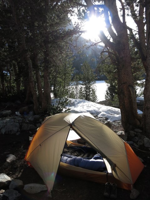 Camping at Long Lake Camping at Long Lake, Sierra Nevada