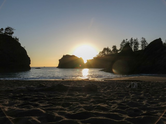 Secret Beach at Sunset, Brookings, OR
