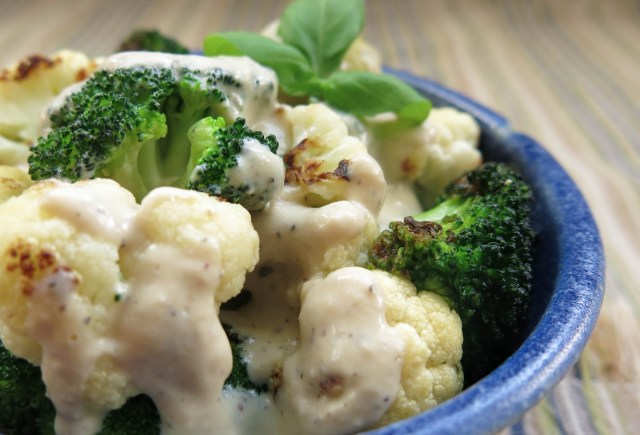 Saucy Broccoli-Cauliflower Bowl