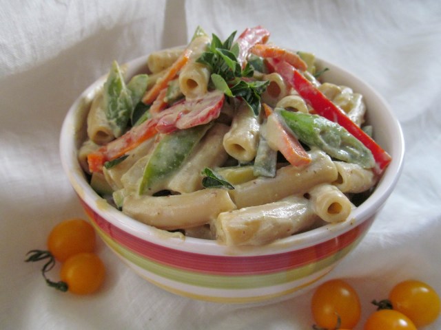 Savory Tofu Pasta Primavera