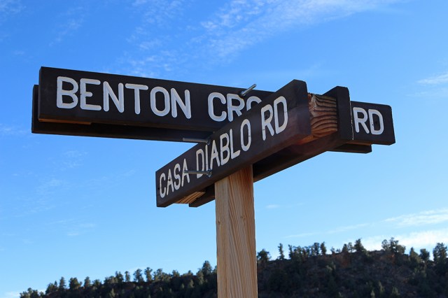 Casa Diablo Road Sign
